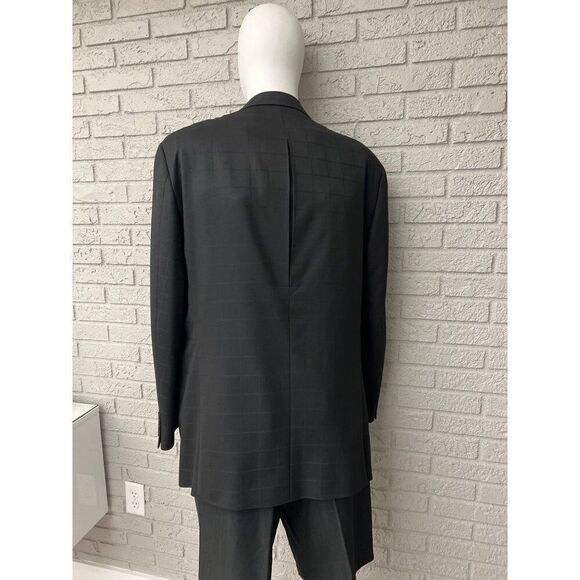 Steve Harvey Men Black Extra Fine Merino Wool Jacket Size 44R - Picture 2 of 14
